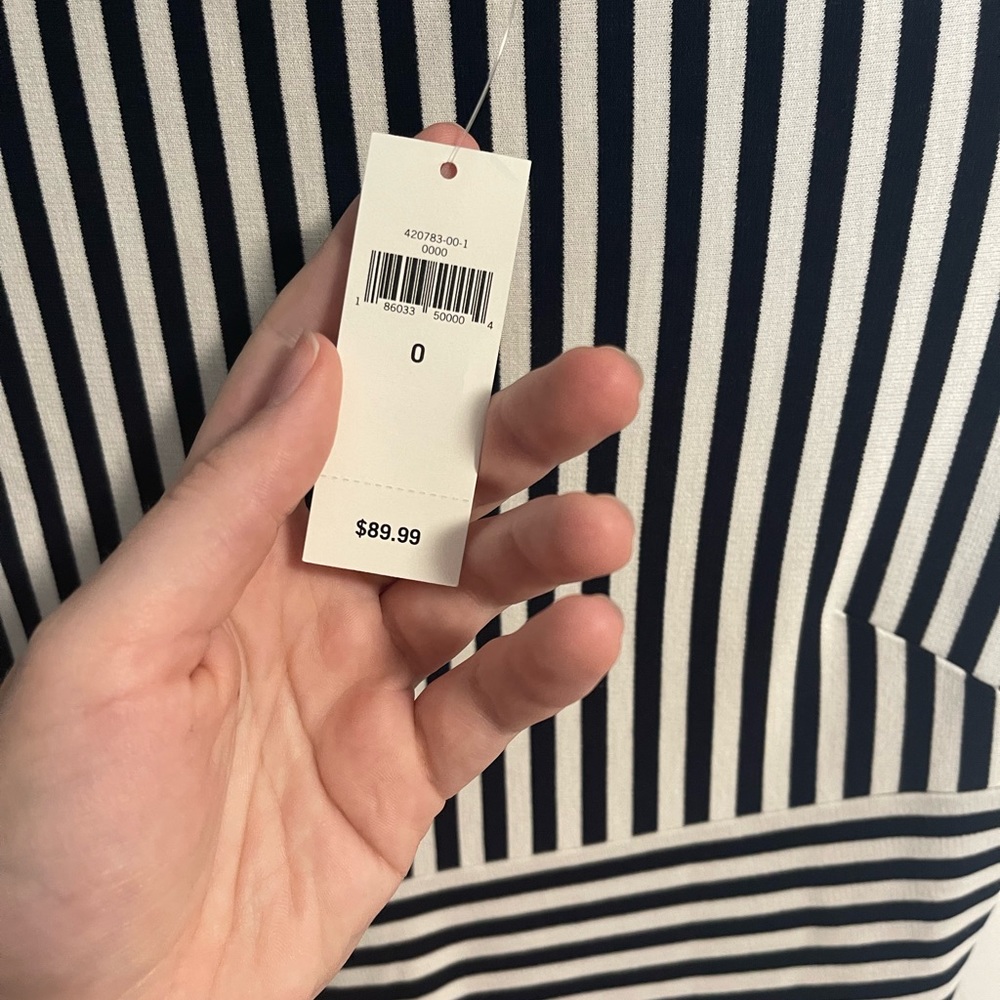 Banana Republic Navy and White Stripe Nautical Dress - Picture 4 of 5